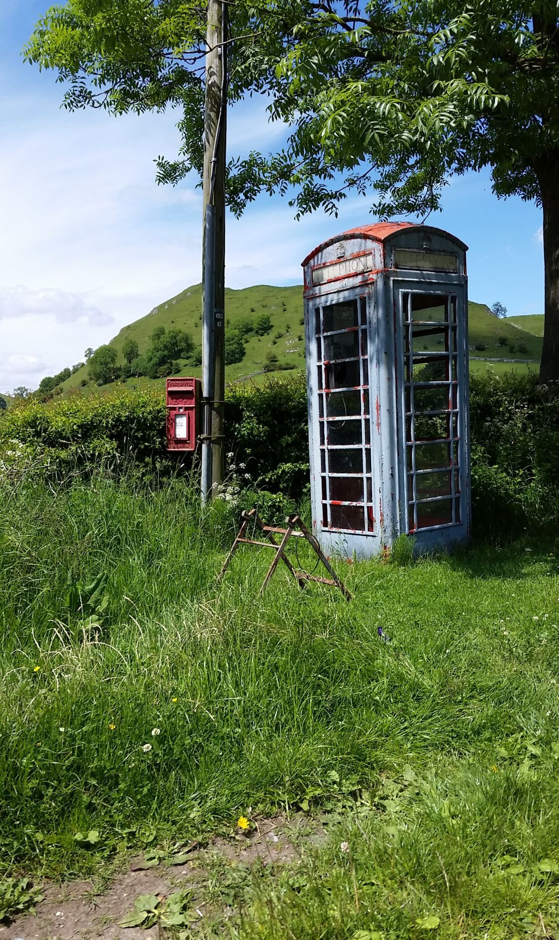 Abandoned telephone booth